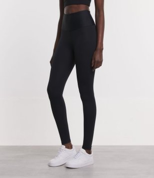 Calça Legging Esportiva em Poliamida com Cós Alto Preto