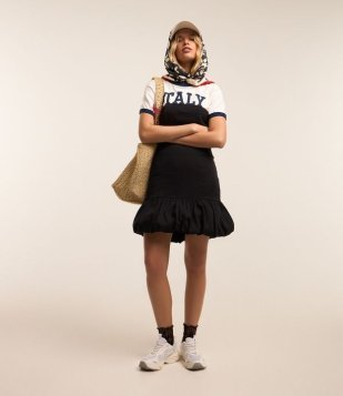 Vestido Balonê em Bengaline Tomara que Caia Preto