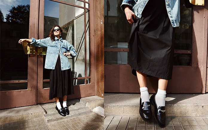 Mocassim com meia é cool, e Pam Barja pode provar