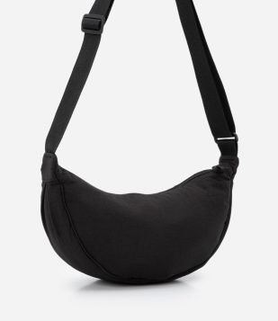 Bolsa Transversal Baguete com Alça Larga Preto