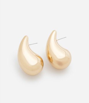 Brinco Grande em Formato de Gota Dourado