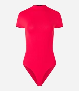 Body em Poliamida com Golinha Média Vermelho