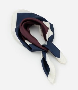 Lenço Acetinado Presenteável com Estampa Geométrica Multicores