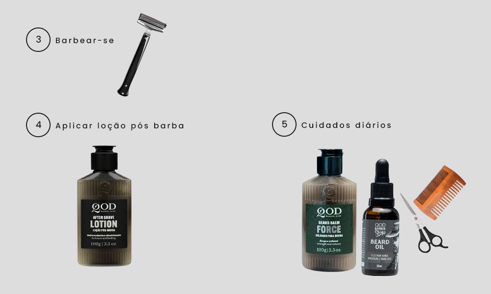 produtos para estilos de barba
