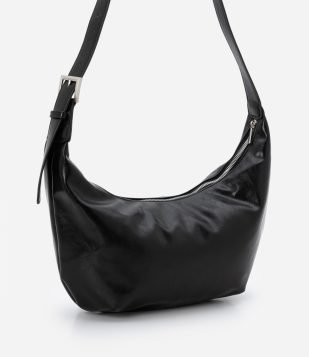 Bolsa Hobo Grande com Alça Regulável Preto