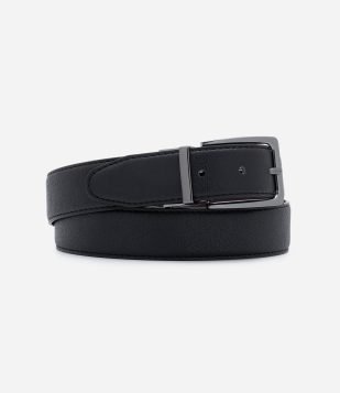 Cinto Básico Reversível com Fivela Quadrada Preto