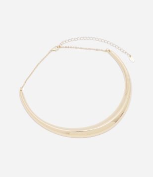 Gargantilha Rígida com Efeito Bold Gradativa Dourado