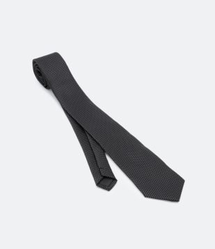 Gravata Clássica com Textura Maquinetada Preto