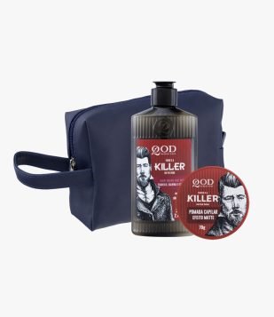 Kit Nécessaire + Shampoo + Pomada Killer Barber Shop Qod KIT