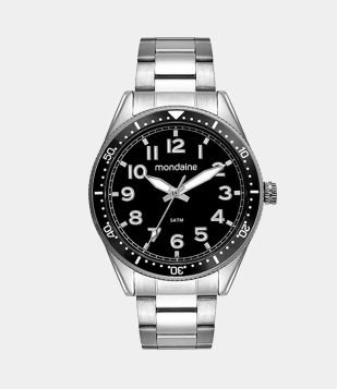 Kit Relógio Mondaine Analógico com Pulseira e Caixa em Metal 32548G0MVNE1KH Prata