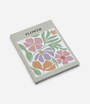 Planner de Papel Estampa Flower Verde