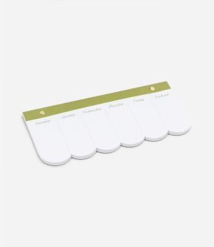 Planner em Papel com Estampa e Formato Ondulado Verde