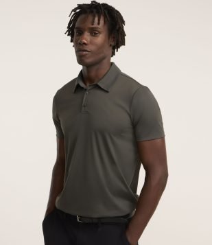 Camisa Polo Performance com Toque Gelado Cinza