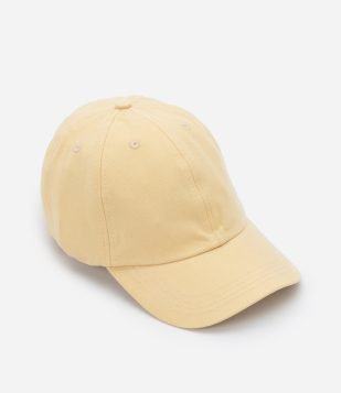 Boné Aba Curva Básico em Sarja Amarelo