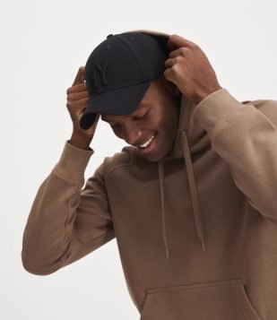 Boné Aba Curva em Algodão 06 Panel com Bordado New York Preto