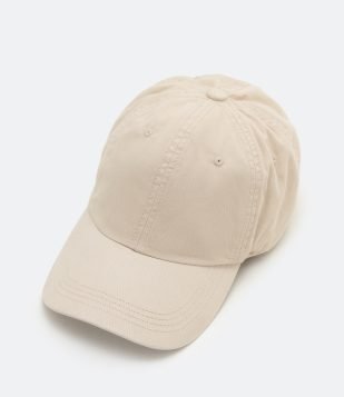 Boné Aba Curva em Algodão com Strapback Bege