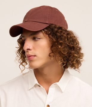 Boné Aba Curva em Algodão com Strapback Marrom