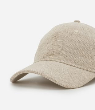 Boné Dad Hat em Sarja com Aba Curva Branco