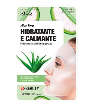 Máscara Facial de Algodão Aloe Vera Kiss 20ml