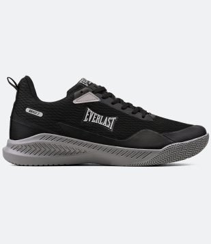 Tênis em Material Sintético com Textura Everlast Range 03 Preto e Cinza