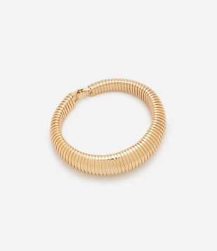 Pulseira Rabo de Rato Gradativa em Metal Dourado