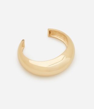 Bracelete em Metal Bold com Abertura Dourado