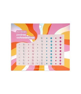 Cartela Pedras Autoadesivas Coloridas Multicores