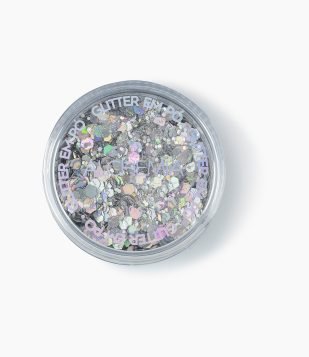 Glitter em Pó Solto Frasco Plástico Prata