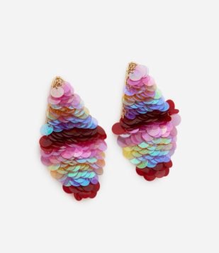 Maxi Brinco Plástico Liso com Paetês Holográficos Multicores