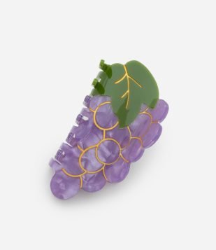 Piranha De Cabelo Formato de Uva e Detalhes Metalizados Roxo