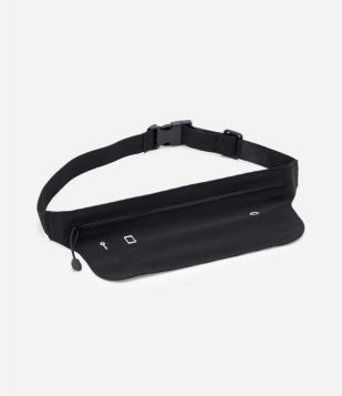 Pochete Esportiva Ergonômica Cross com Detalhes Bordados Preto