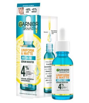 Sérum Facial Garnier Uniform Matte Antiacne Skin Active 15ml