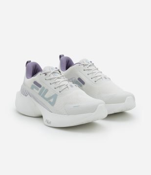 Tênis Jogging Esportivo com Recorte Contrastante FILA Branco