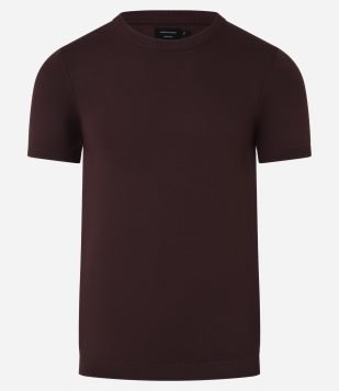 Camiseta Muscle Texturizada em Tricô Marrom