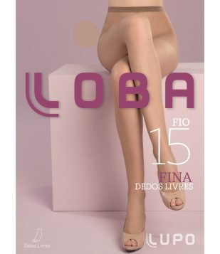 Meia Calça Loba Clássica Dedos Livres Fio 15 Lupo Natural Peach
