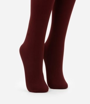 Meia Calça em Microfibra Opaca Lisa Fio 40 Trifil Vinho