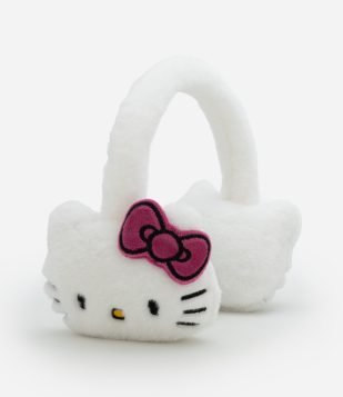 Protetor de Orelhas com Bordado da Hello Kitty - Tam Único Branco