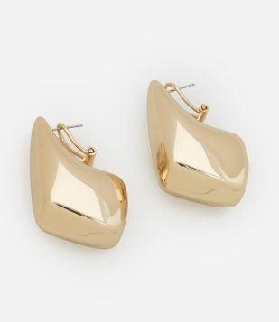 Brinco Bold em Metal com Formato Geométrico Dourado