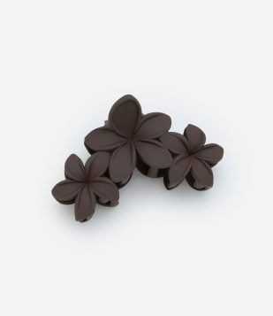 Piranha de Cabelo com Forma de Flores Marrom 2