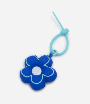Chaveiro de Encaixe com Formato de Flor Azul