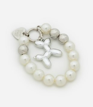 Chaveiro em Metal com Formato Cachorro Baloon Prata