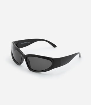 Óculos de Sol Esportivo Máscara Curvado Preto