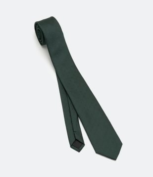 Gravata com Estampa Maquinetada Verde