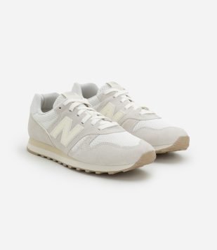 Tênis Jogging Retrô em Couro New Balance Cinza