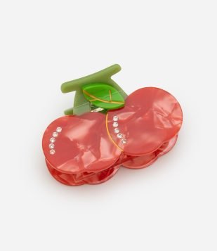 Piranha de Cabelo com Formato Cereja Vermelho