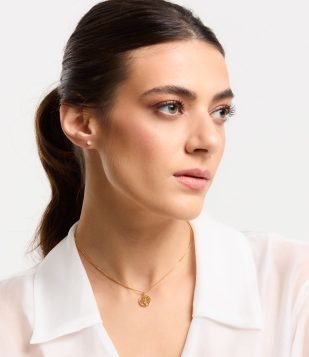 Conjunto de Colar e Brinco com Pingente Árvore da Vida Dourado