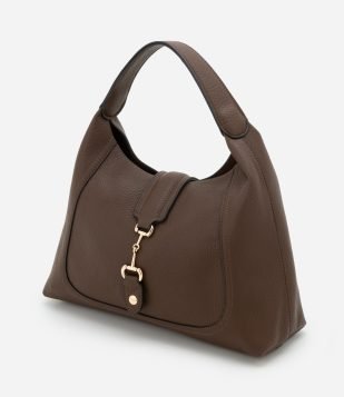 Bolsa Hobo Média com Necessaire Marrom