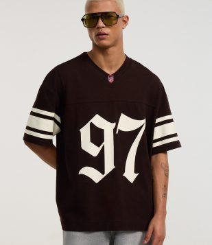 Camiseta Overboxy Sportcore Futebol Americano Marrom