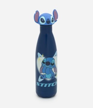 Garrafa em Metal com Estampa Stitch 750ml Azul Escuro