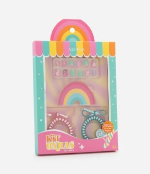 Kit de Unhas Postiças com Acessórios Alchemia Colorido